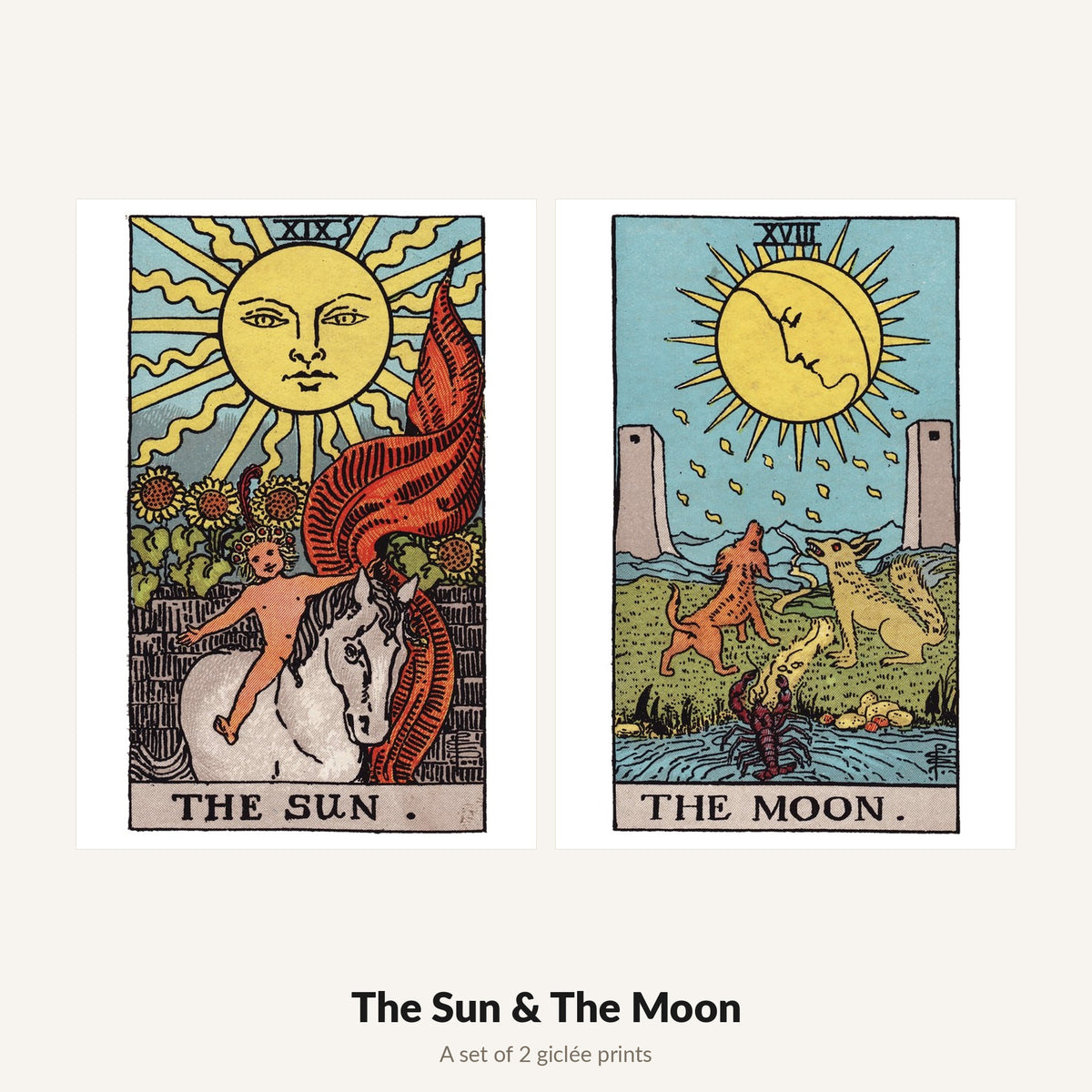 The Sun and The Moon — set of 2 giclée prints