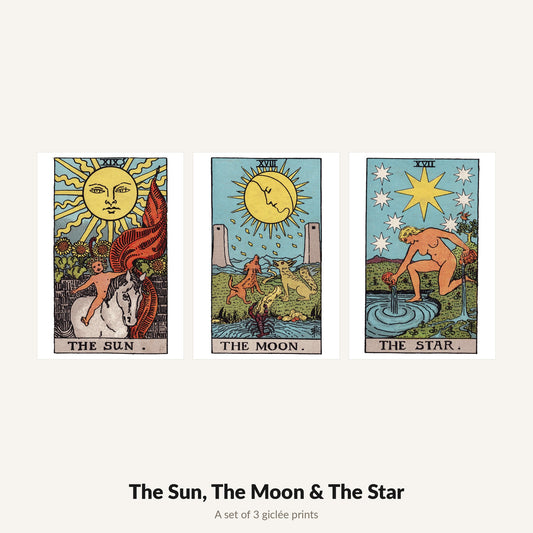 The Sun, The Moon and The Star — set of 3 giclée prints