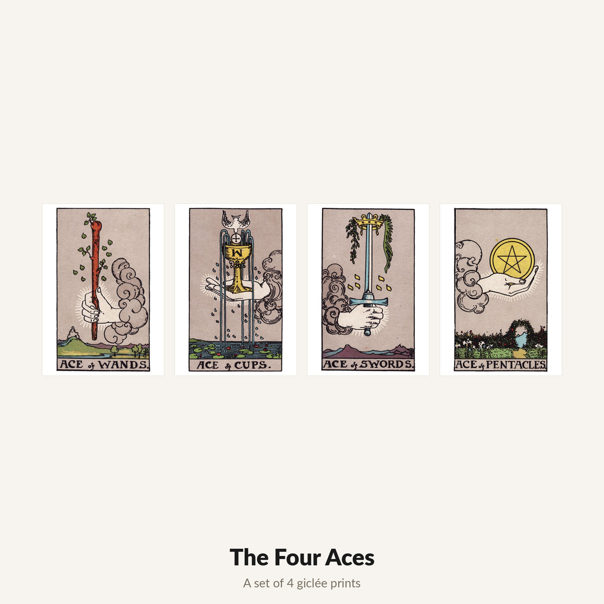 The four Aces — set of 4 giclée prints