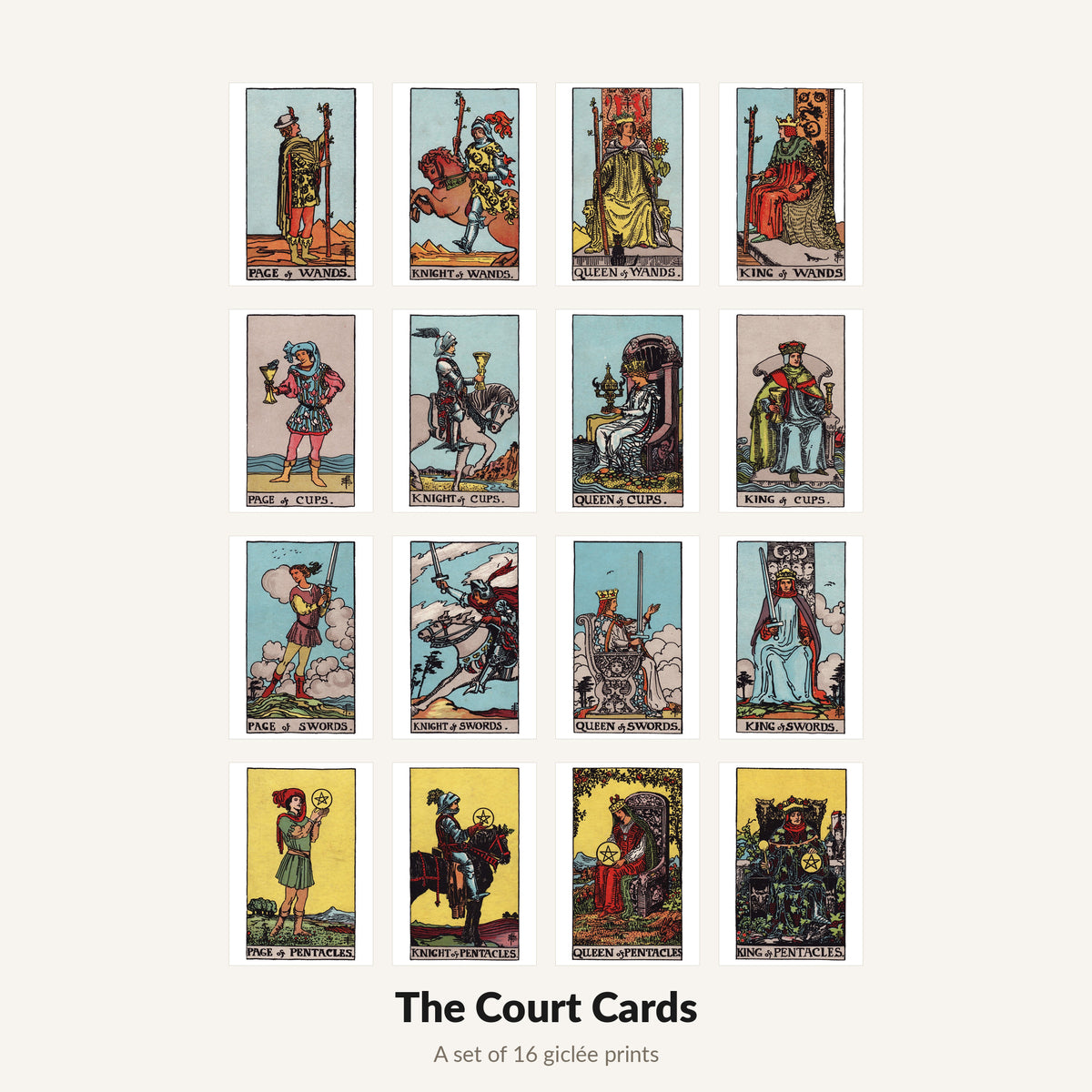 The Court Cards — set of 16 giclée prints