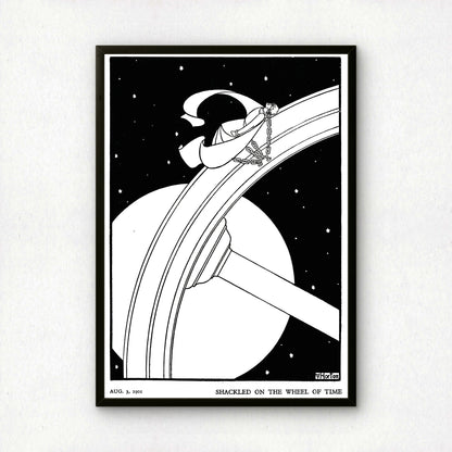 Shackled on the Wheel of Time by William T Horton | Premium B&W Art Print