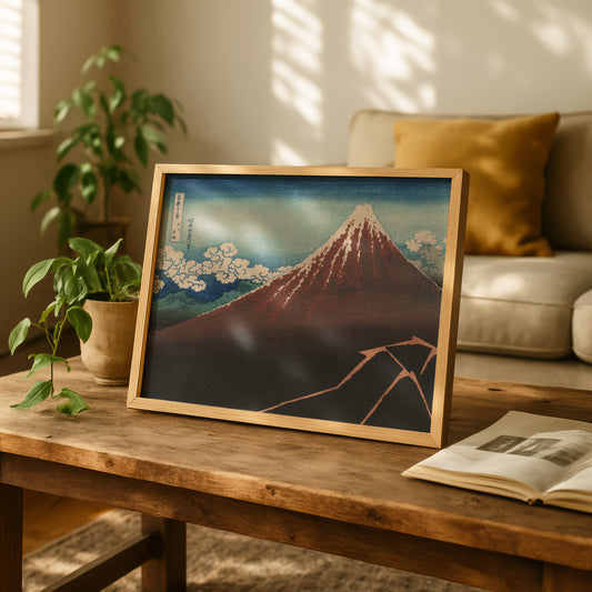 Shower Below the Summit by Katsushika Hokusai | Premium Art Print