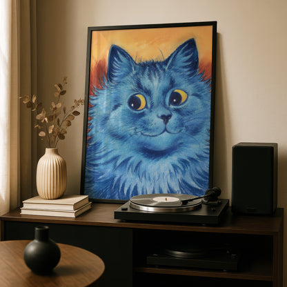 Louis Wain: Side Eye Cat | Giclée Fine Art Print | Art for Home Gallery Wall