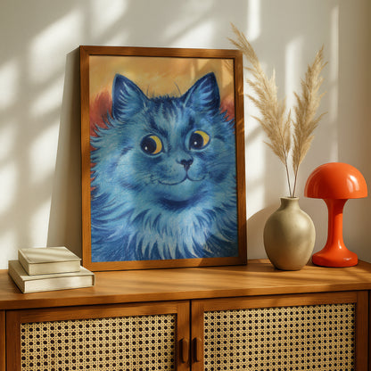 Louis Wain: Side Eye Cat | Giclée Fine Art Print | Art for Home Gallery Wall