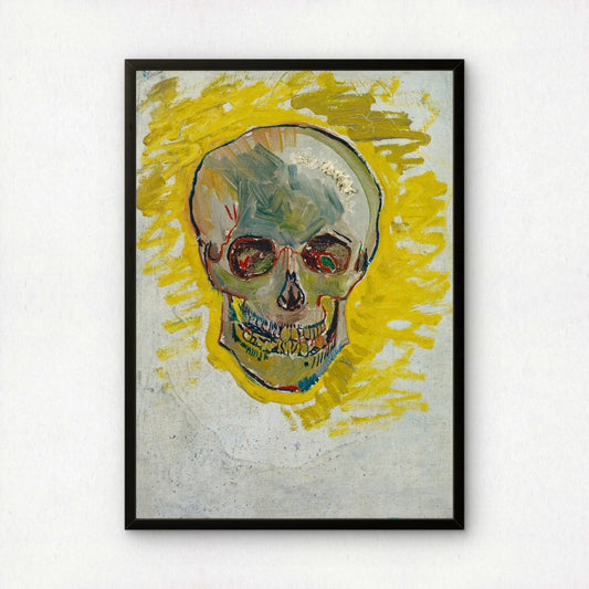 Skull on Yellow (1887) by Vincent Van Gogh | Premium Giclée Art Print | Museum Quality Wall Art
