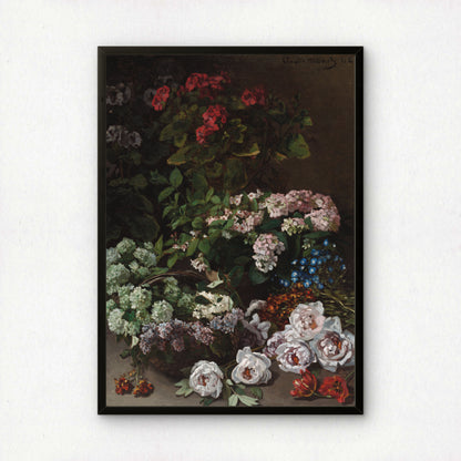 Monet Spring Flowers (1864) Art Print | Giclee Fine Art Reproduction | Impressionist Wall Decor