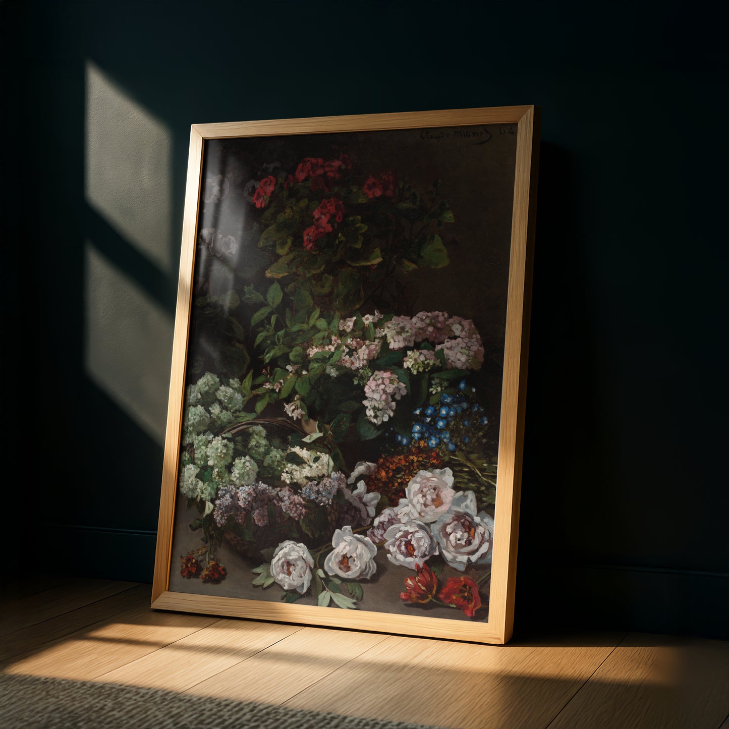 Monet Spring Flowers (1864) Art Print | Giclee Fine Art Reproduction | Impressionist Wall Decor