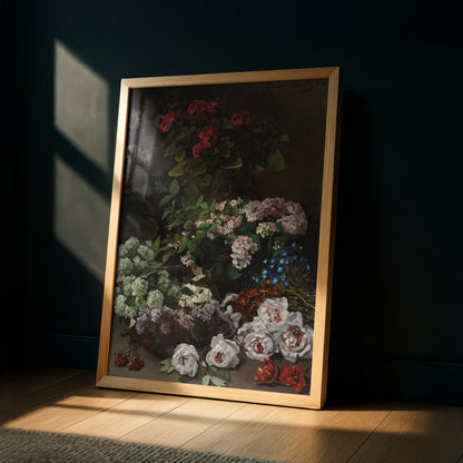 Monet Spring Flowers (1864) Art Print | Giclee Fine Art Reproduction | Impressionist Wall Decor