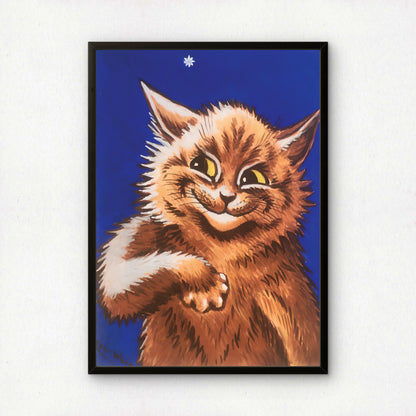 Louis Wain: Star Struck Cat Poster | Giclée Fine Art Print | Vintage Art for Home Gallery Wall