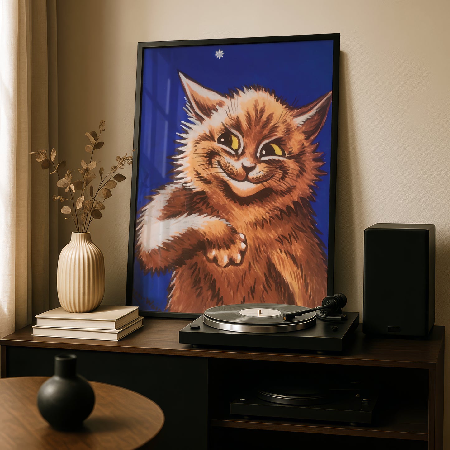 Louis Wain: Star Struck Cat Poster | Giclée Fine Art Print | Vintage Art for Home Gallery Wall