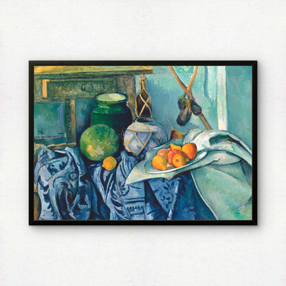 Still Life with a Ginger Jar and Eggplants by Paul Cezanne Print | Premium Giclee Art Print | Post-Impressionist Wall Art | Museum Quality