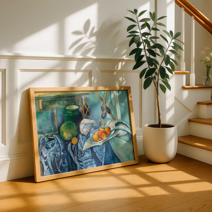 Still Life with a Ginger Jar and Eggplants by Paul Cezanne Print | Premium Giclee Art Print | Post-Impressionist Wall Art | Museum Quality