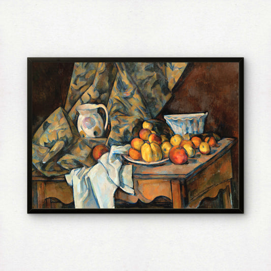 Still Life with Apples and Peaches by Paul Cezanne Print | Premium Giclee Art Print | Post-Impressionist Wall Art | Museum Quality Reproduction