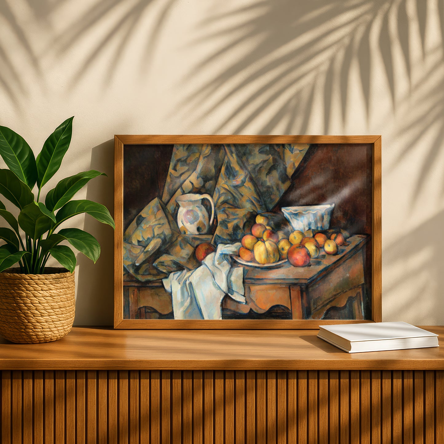 Still Life with Apples and Peaches by Paul Cezanne Print | Premium Giclee Art Print | Post-Impressionist Wall Art | Museum Quality Reproduction