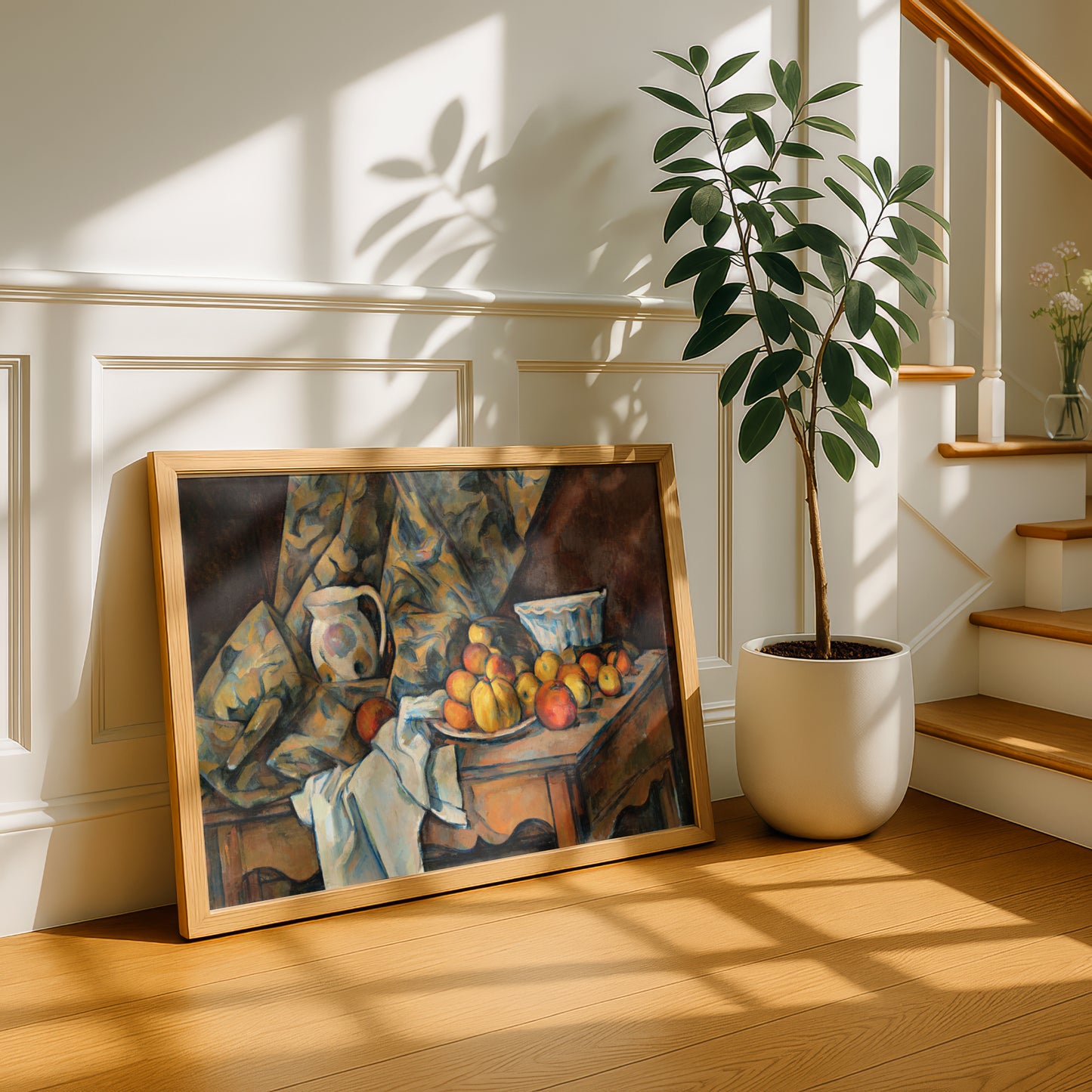 Still Life with Apples and Peaches by Paul Cezanne Print | Premium Giclee Art Print | Post-Impressionist Wall Art | Museum Quality Reproduction