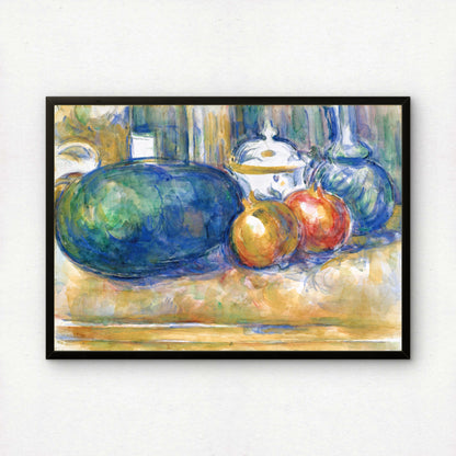 Still-Life with a Watermelon and Pomegranates by Paul Cezanne Print | Premium Giclee Art Print | Post-Impressionist Wall Art | Museum Quality