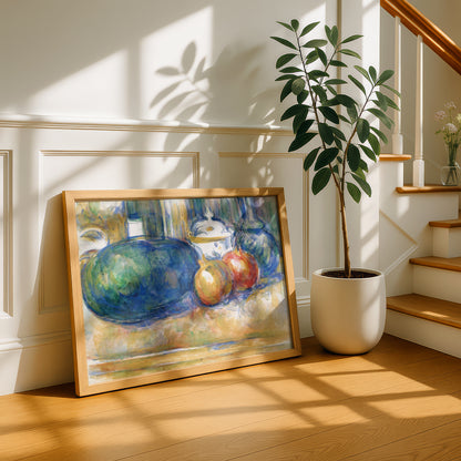 Still-Life with a Watermelon and Pomegranates by Paul Cezanne Print | Premium Giclee Art Print | Post-Impressionist Wall Art | Museum Quality