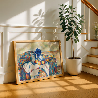 Still Life with Blue Pot by Paul Cezanne Print | Premium Giclee Art Print | Post-Impressionist Wall Art | Museum Quality Reproduction | Fine Art Print