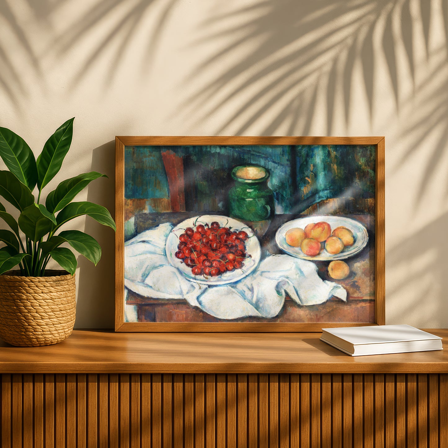 Still Life With Cherries And Peaches by Paul Cezanne Print | Premium Giclee Art Print | Post-Impressionist Wall Art | Museum Quality Reproduction