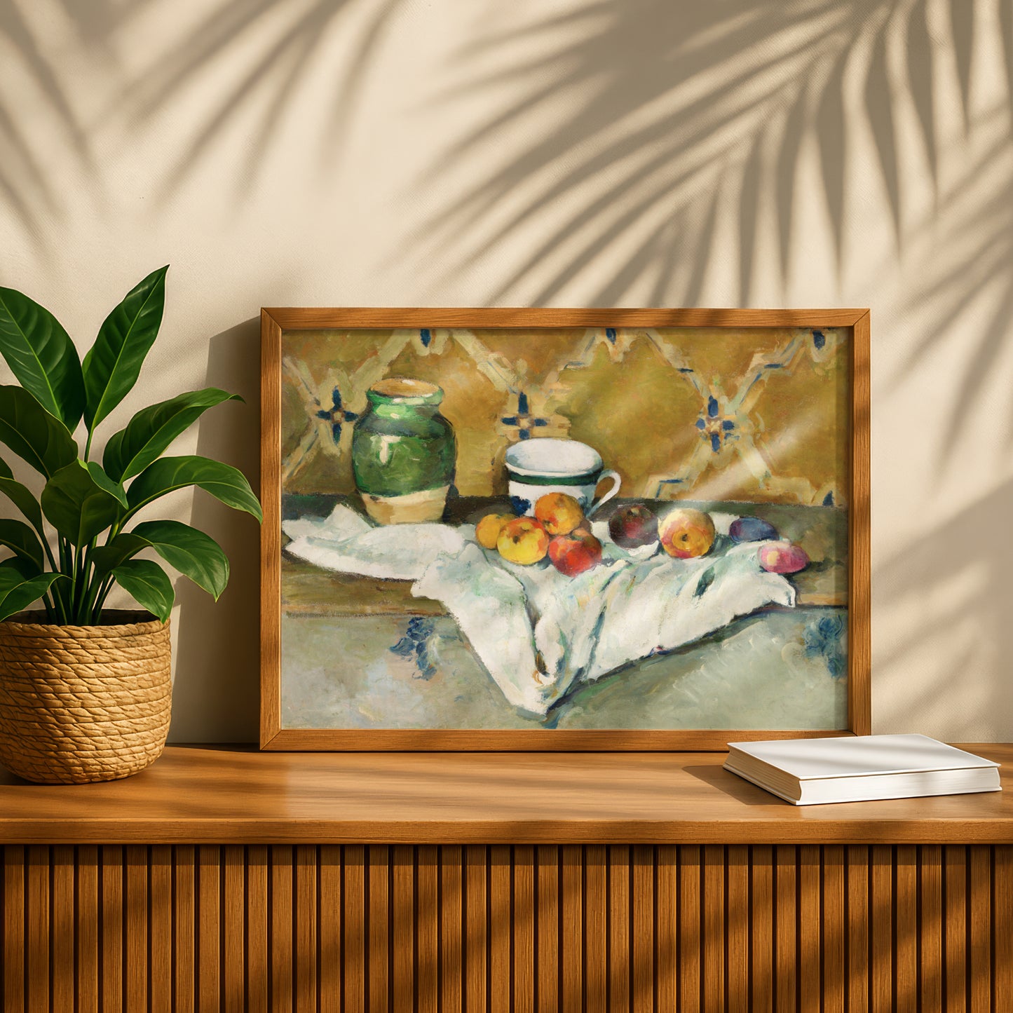 Still Life with Jar, Cup and Apples by Paul Cezanne Print | Premium Giclee Art Print | Post-Impressionist Wall Art | Museum Quality Reproduction