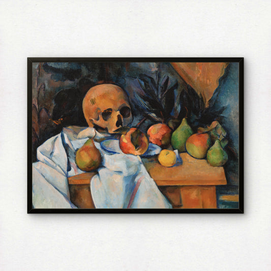 Still Life with Skull by Paul Cezanne Print | Premium Giclee Art Print | Post-Impressionist Wall Art | Museum Quality Reproduction | Fine Art Print