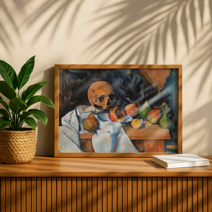 Still Life with Skull by Paul Cezanne Print | Premium Giclee Art Print | Post-Impressionist Wall Art | Museum Quality Reproduction | Fine Art Print
