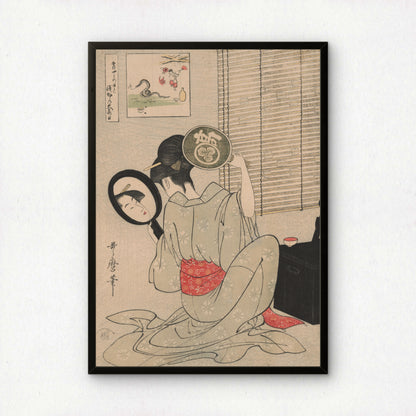 Takashima Ohisa (Mirror) by Kitagawa Utamaro | Premium Art Print