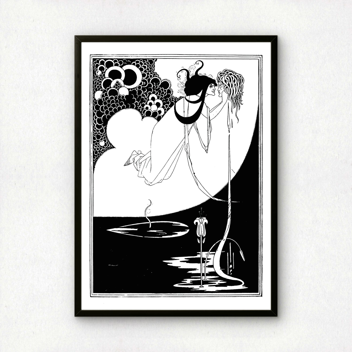 The Climax by Aubrey Beardsley | Premium B&W Art Print