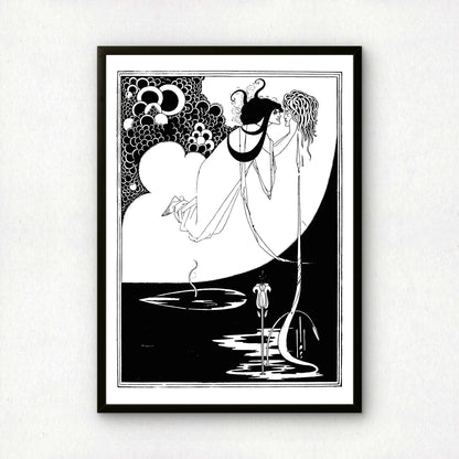 The Climax by Aubrey Beardsley | Premium B&W Art Print