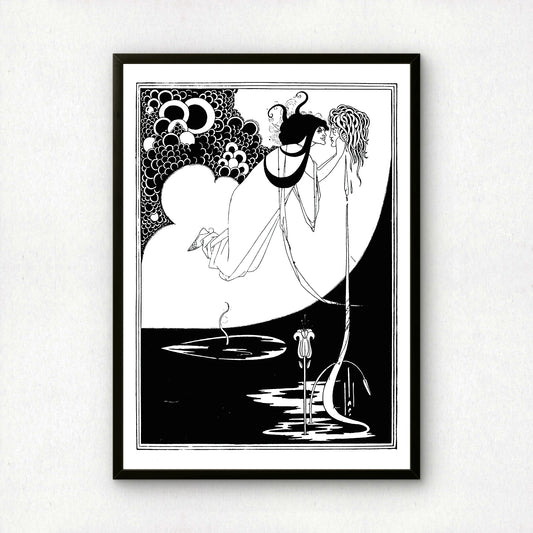 The Climax by Aubrey Beardsley | Premium B&W Art Print