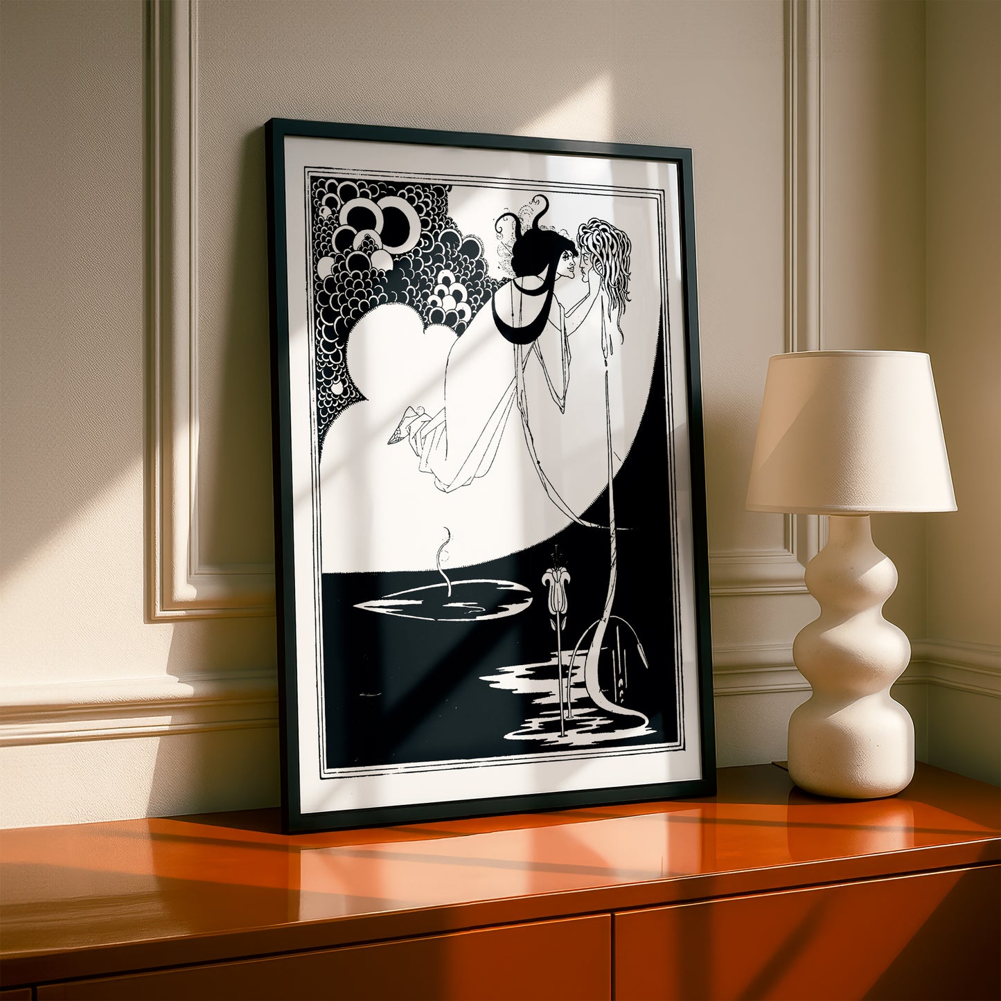 The Climax by Aubrey Beardsley | Premium B&W Art Print