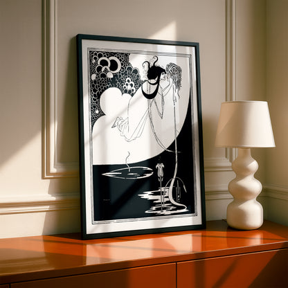 The Climax by Aubrey Beardsley | Premium B&W Art Print
