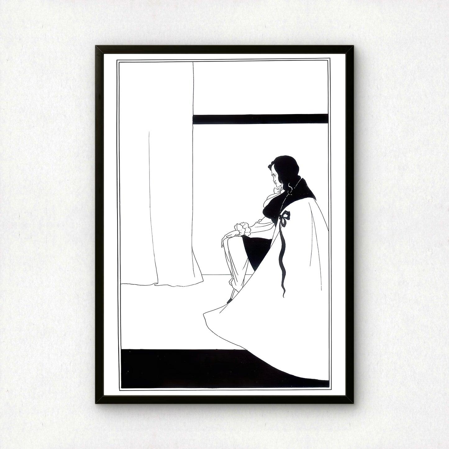 The Fall of the House of Usher by Aubrey Beardsley | Premium B&W Art Print