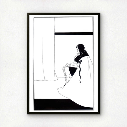 The Fall of the House of Usher by Aubrey Beardsley | Premium B&W Art Print