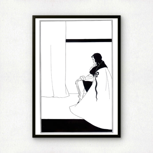 The Fall of the House of Usher by Aubrey Beardsley | Premium B&W Art Print