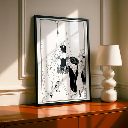 The Masque of the Red Death by Aubrey Beardsley | Premium B&W Art Print