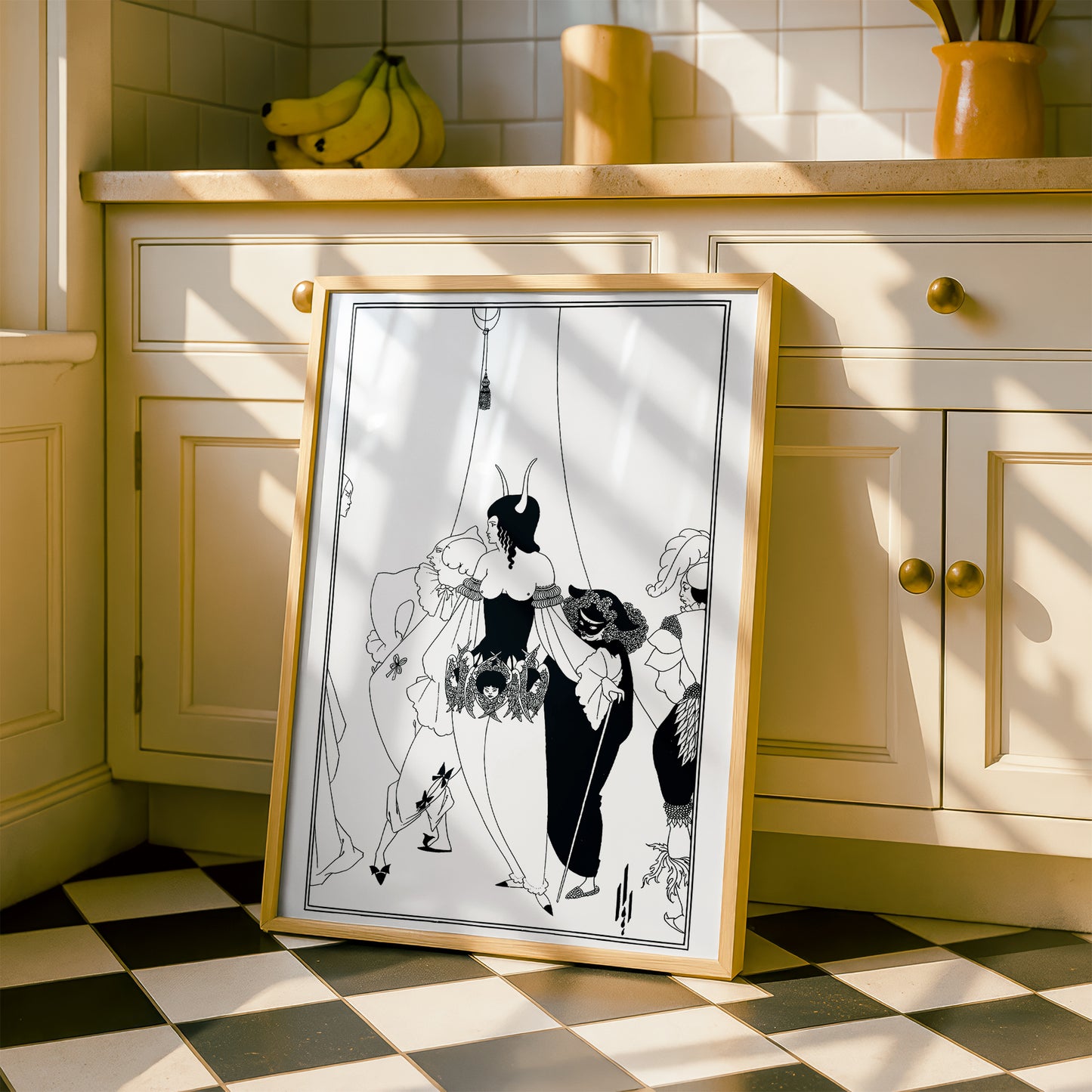 The Masque of the Red Death by Aubrey Beardsley | Premium B&W Art Print