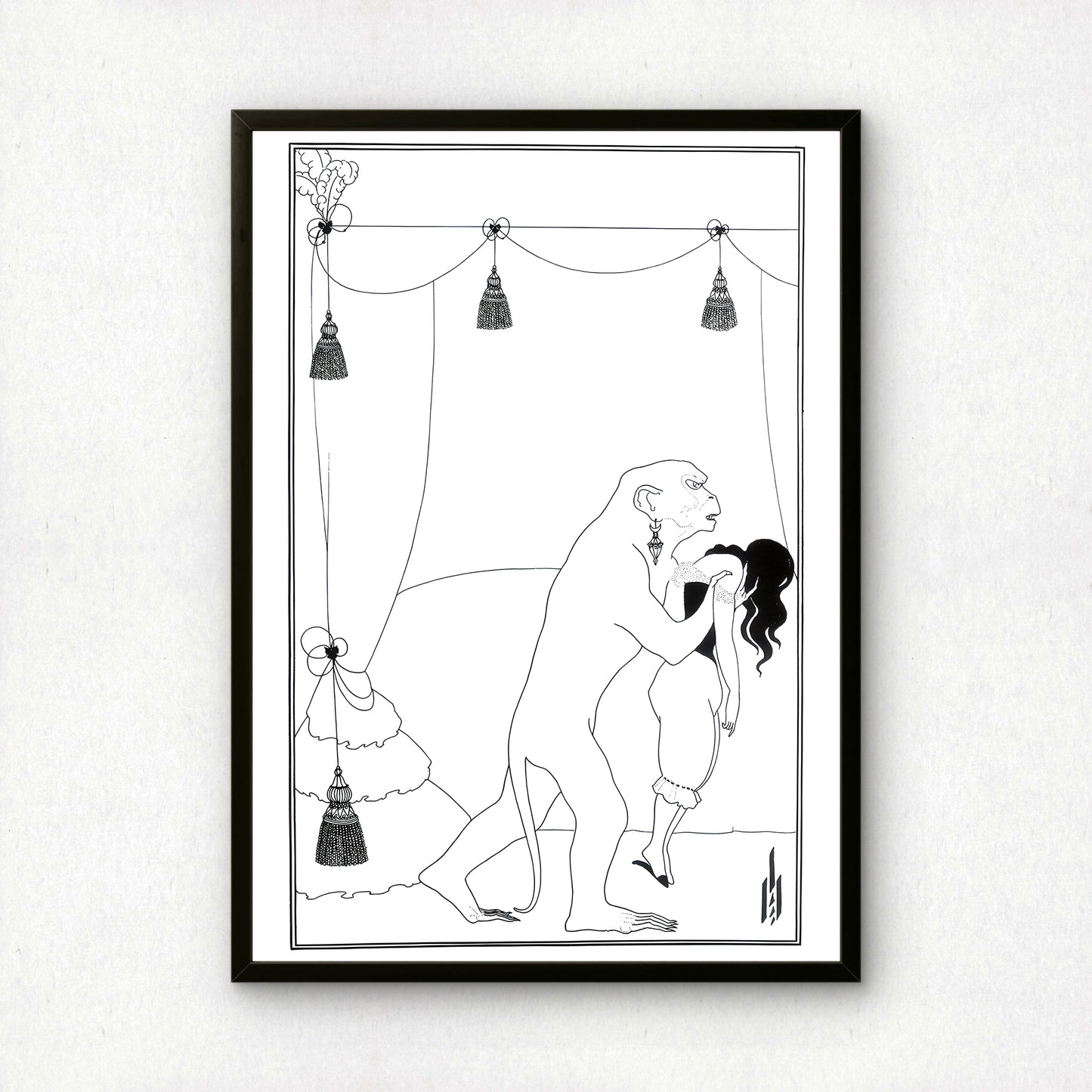 Edgar Allan Poe Illustrations (Set of 3) by Aubrey Beardsley | Premium B&W Art Prints