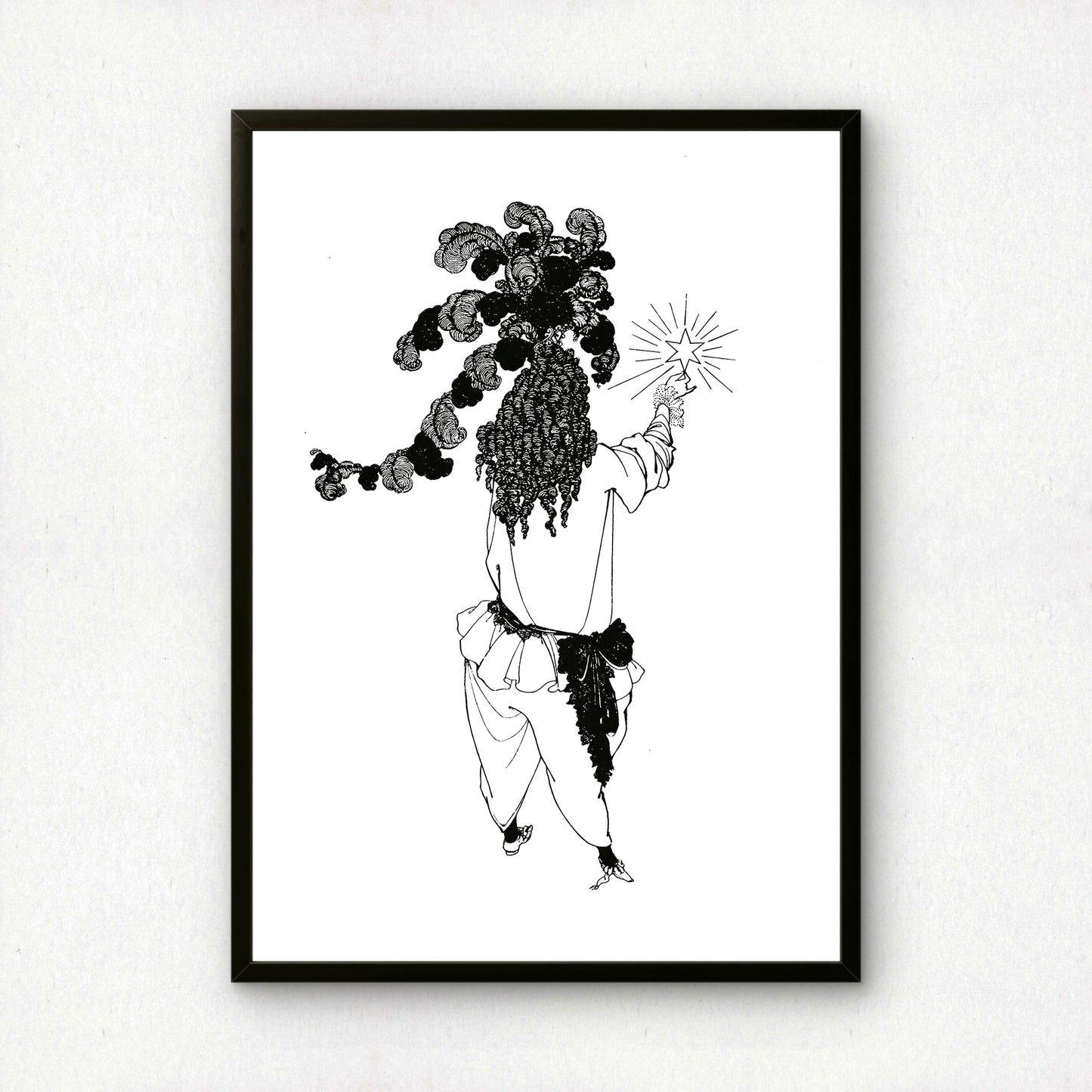 The New Star by Aubrey Beardsley | Premium B&W Art Print