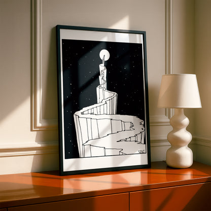 The Path to the Moon by William T Horton | Premium B&W Art Print