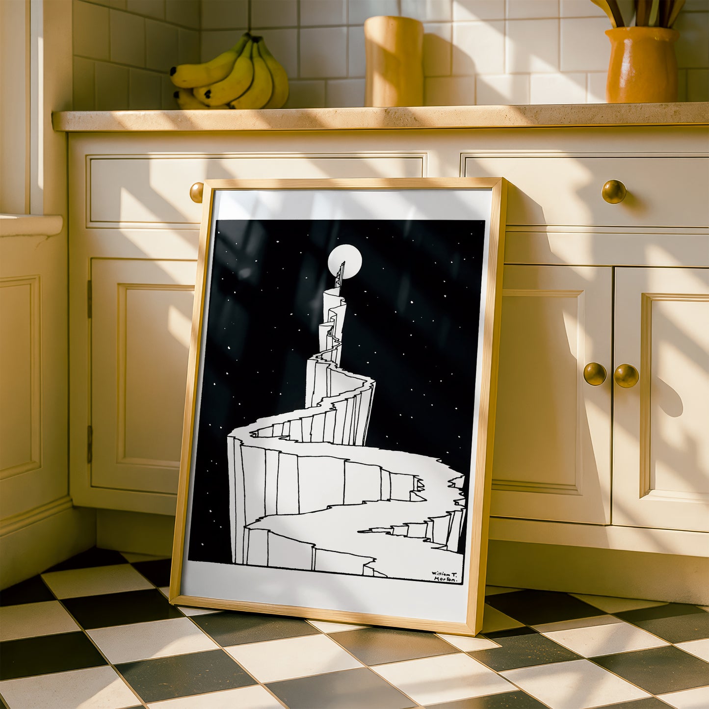 The Path to the Moon by William T Horton | Premium B&W Art Print
