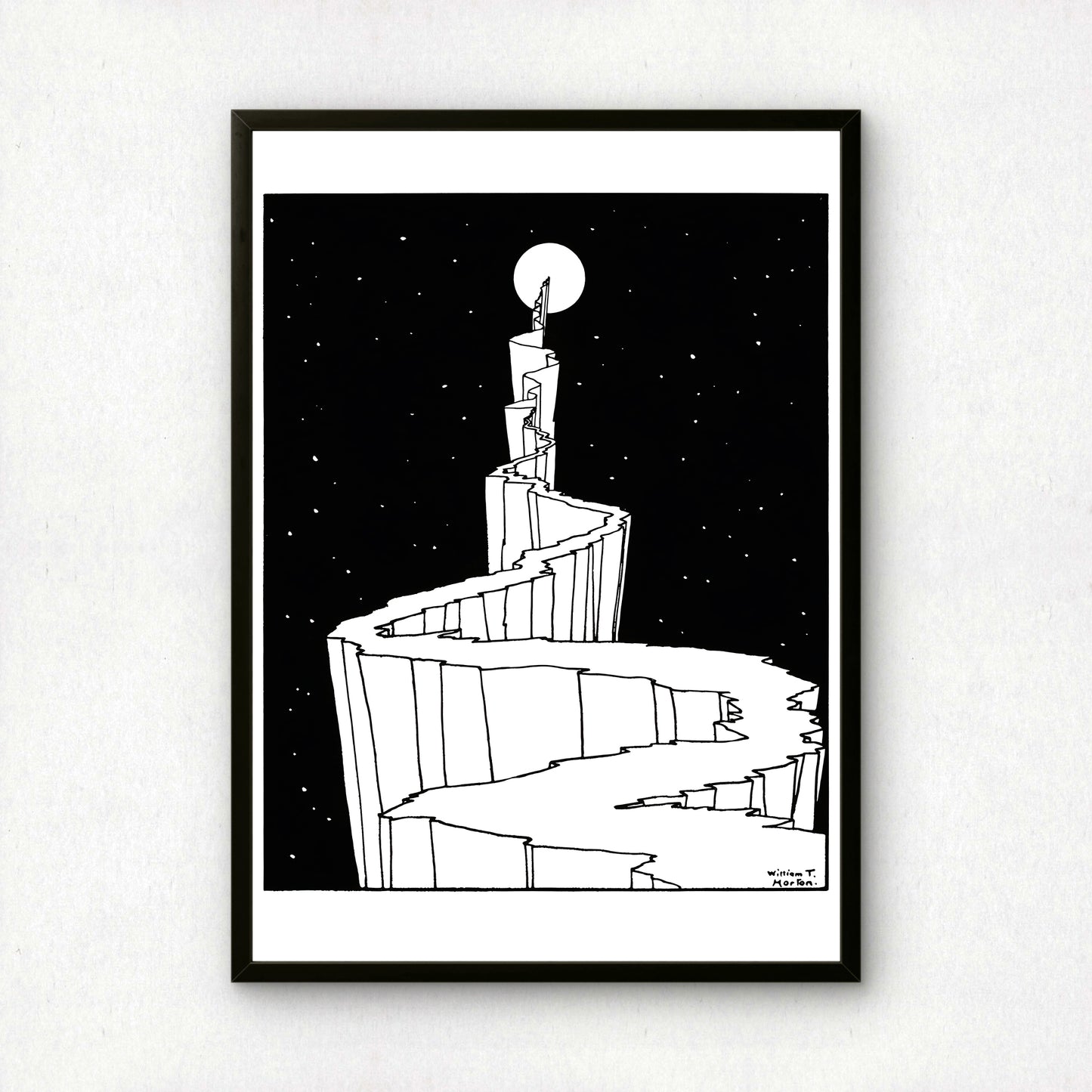 The Path to the Moon by William T Horton | Premium B&W Art Print