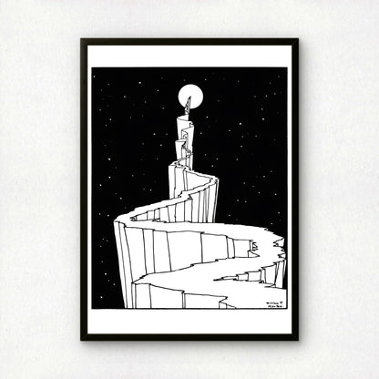 The Path to the Moon by William T Horton | Premium B&W Art Print