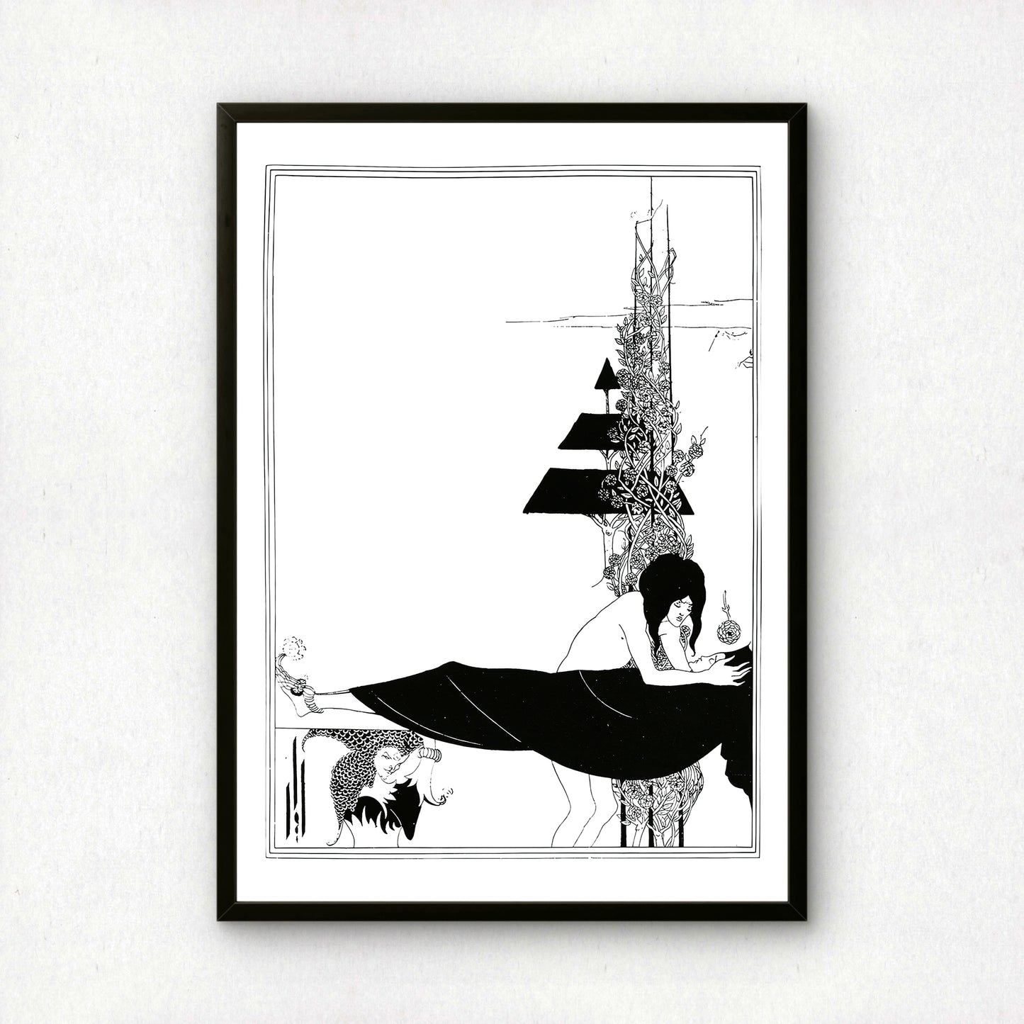 The Platonic Lament by Aubrey Beardsley | Premium B&W Art Print