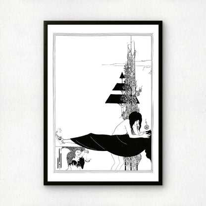 The Platonic Lament by Aubrey Beardsley | Premium B&W Art Print