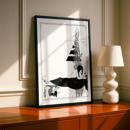 The Platonic Lament by Aubrey Beardsley | Premium B&W Art Print