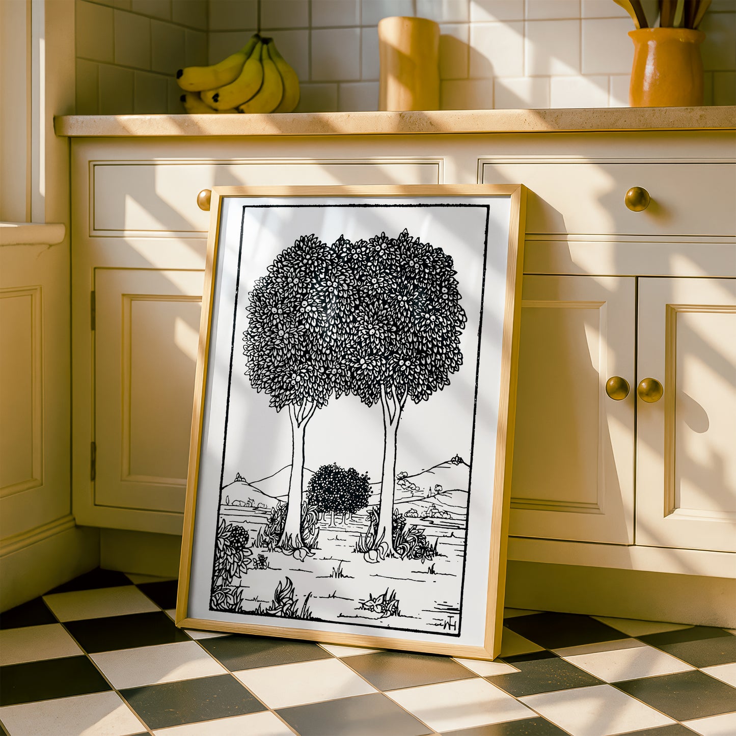 The Seven Trees by William T Horton | Premium B&W Art Print