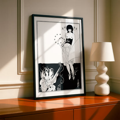 The Stomach Dance by Aubrey Beardsley | Premium B&W Art Print
