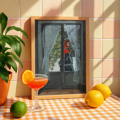 Monet The Red Kerchief Art Print | Giclee Fine Art Reproduction | Impressionist Wall Decor