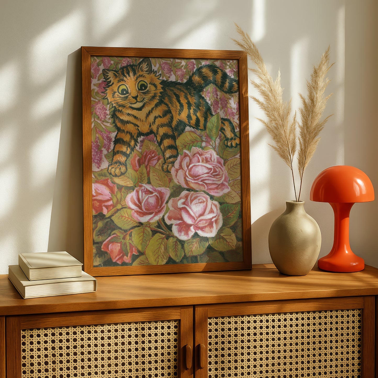 Louis Wain Cat Print | Cat Poster | Giclée Fine Art Print | "The Rose Kitty Which Has No Thorns"